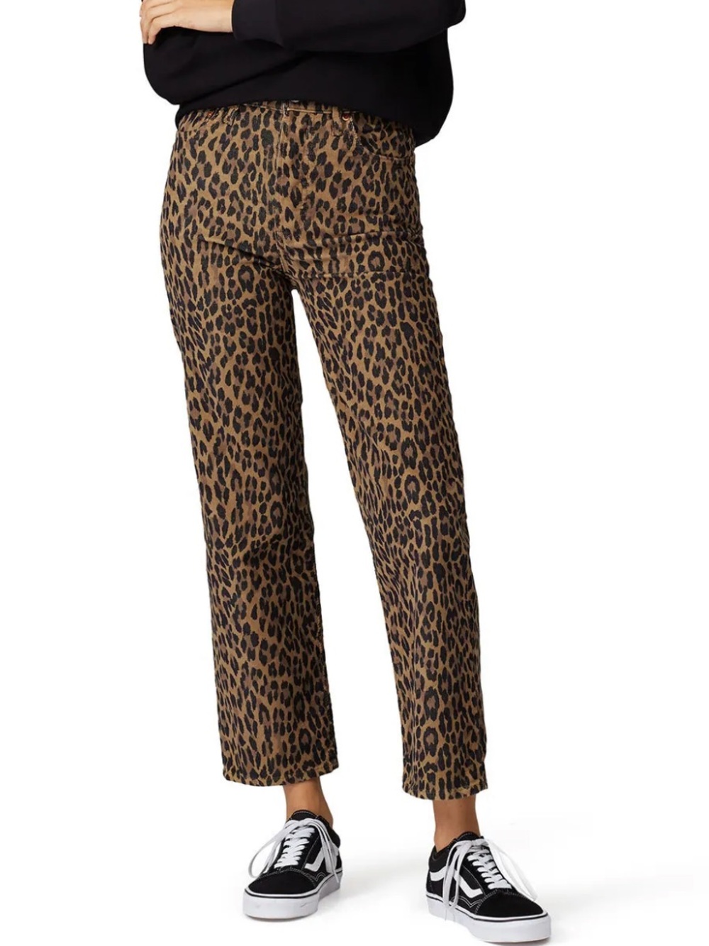 Levi’s Ribcage Straight Ankle Jeans In Leopard Corduroy Size 26